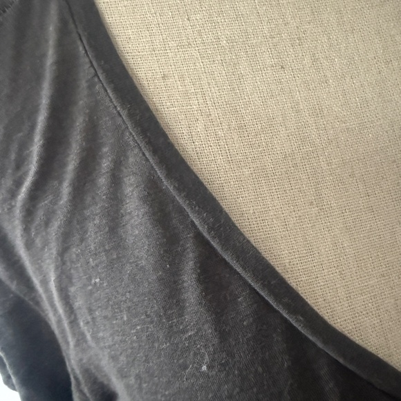 ZADIG & VOLTAIRE Short Sleeve Scoop Neck Tee Viscose Silk Linen S - Picture 3 of 5